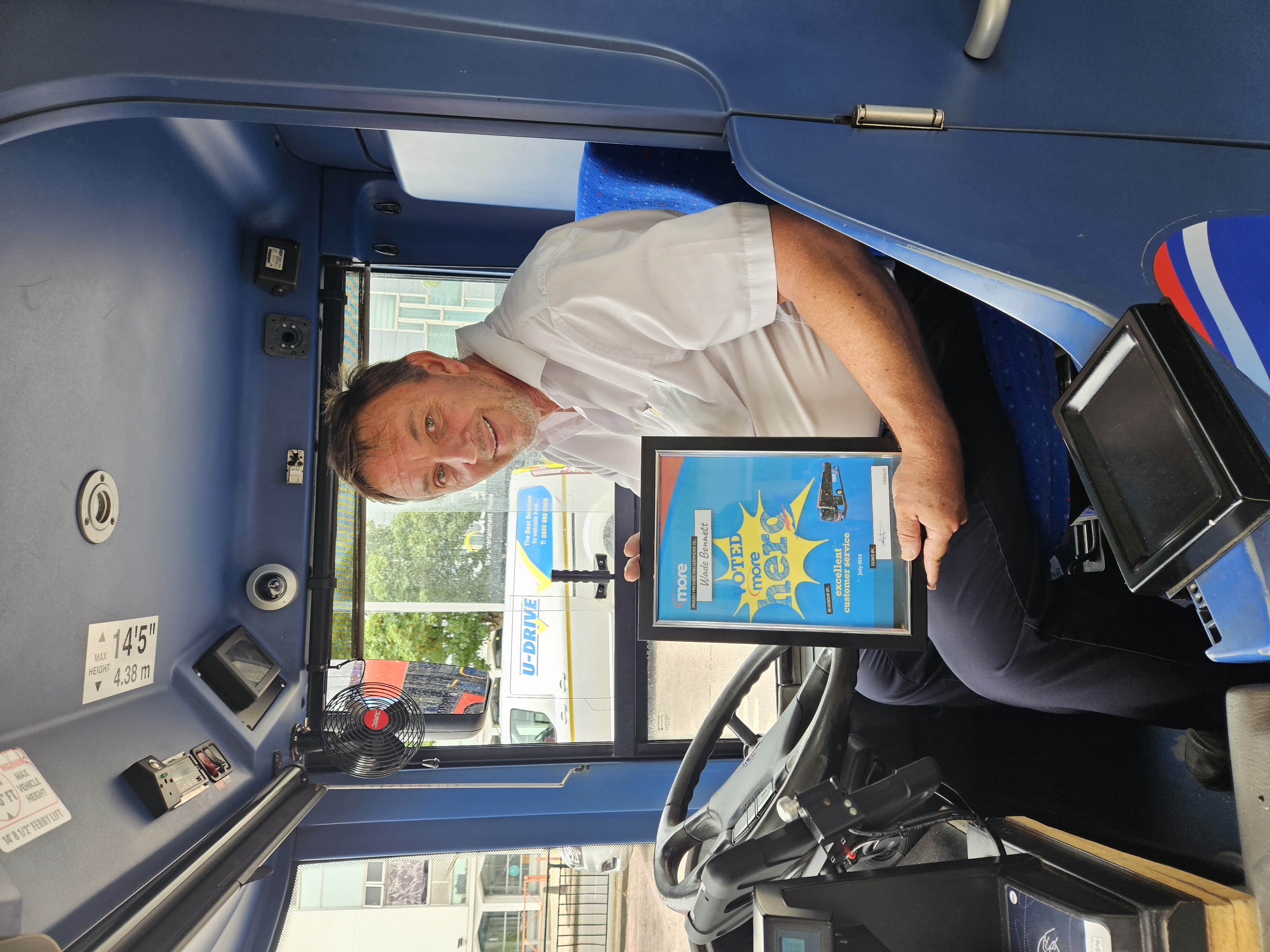 Wade with his more hero certificate