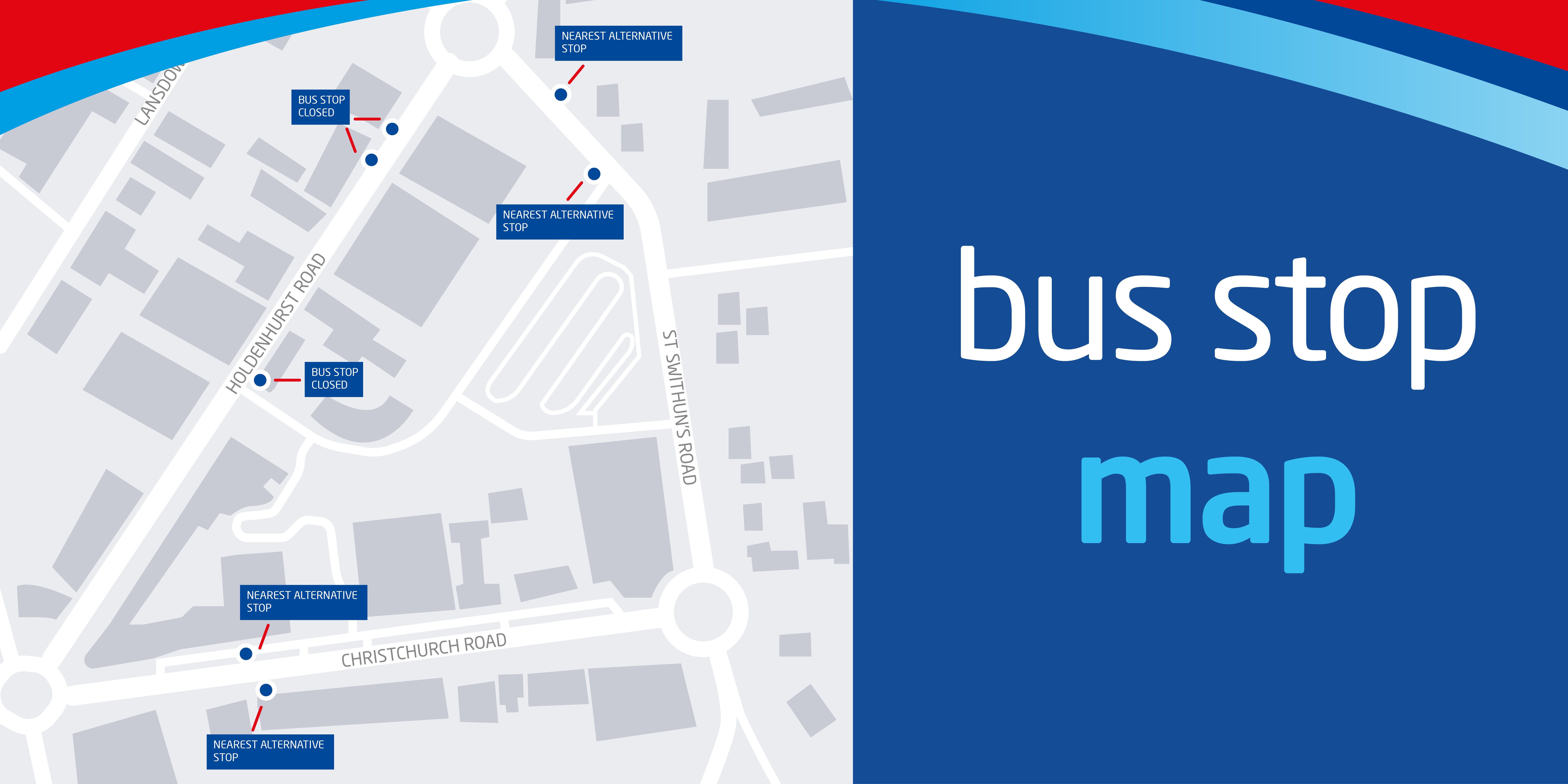 bus stop map for holdenhurst road