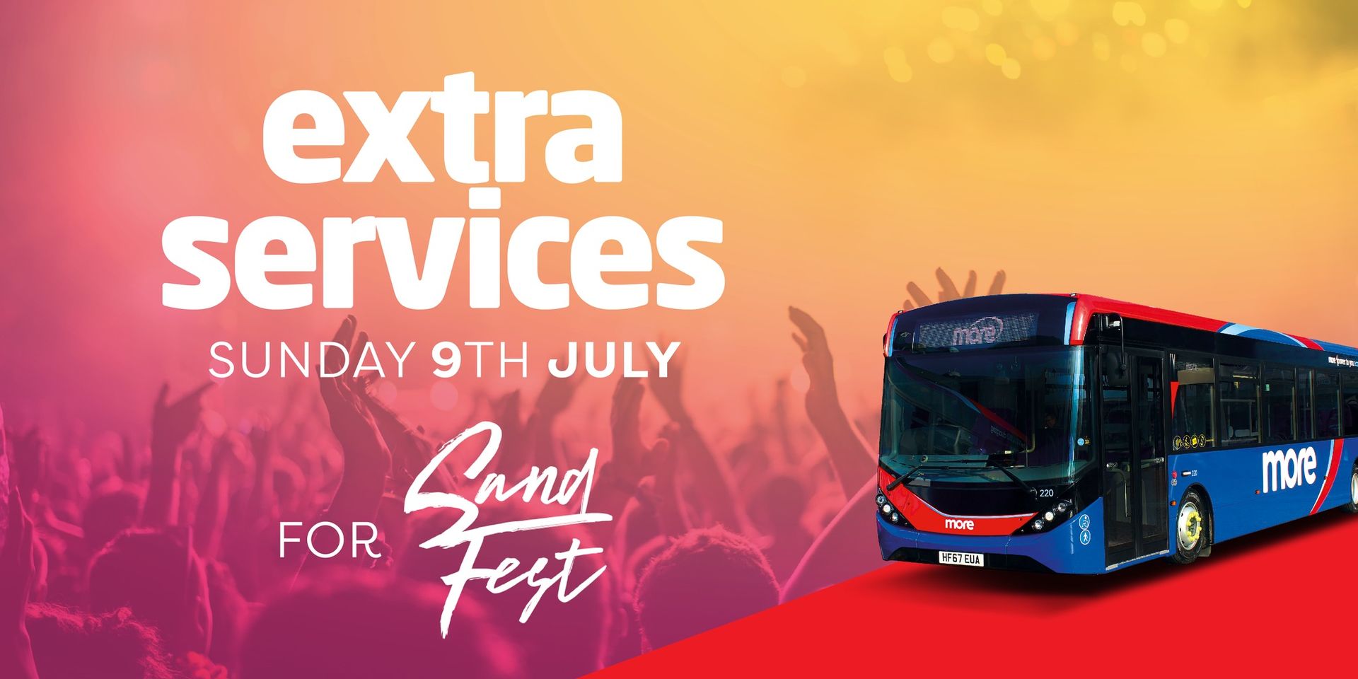 Extra services Sunday 9 July for Sandfest image