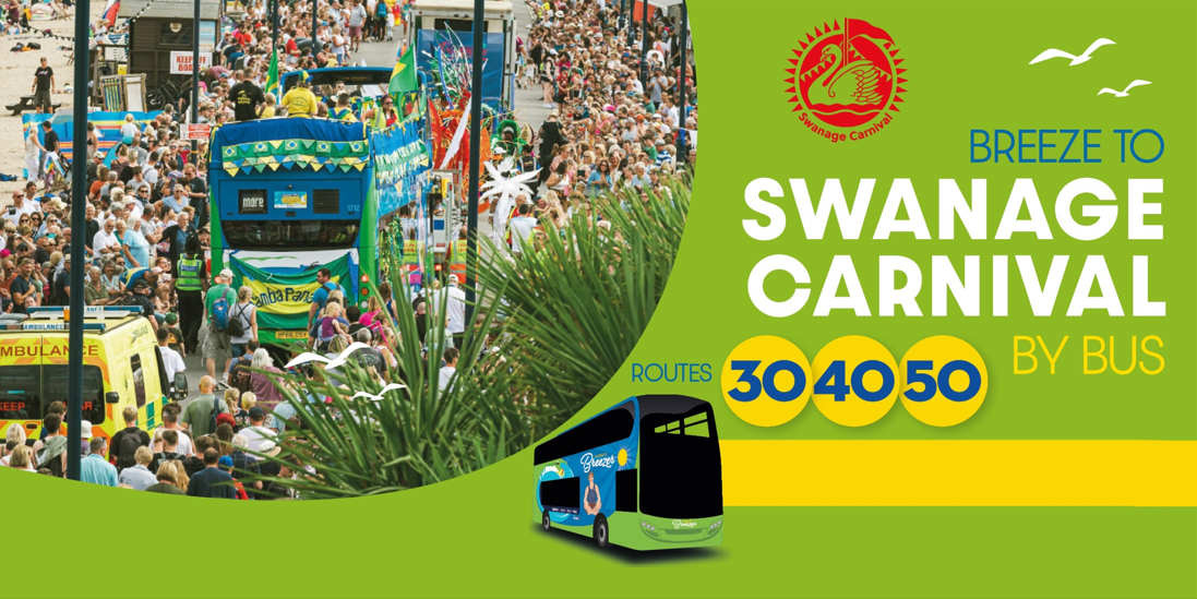Breeze to Swanage Carnival by bus