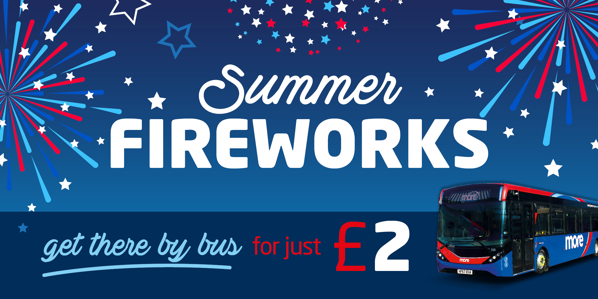 Summer fireworks get there by bus for just £2 image