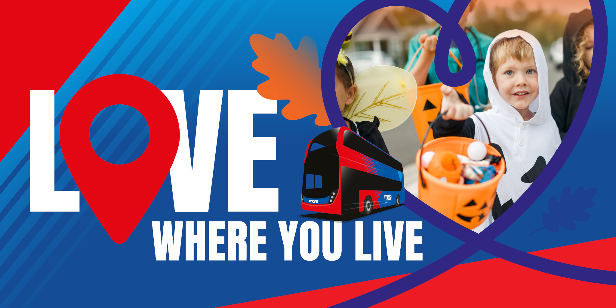 Love where you live image of a child dressed as a ghost