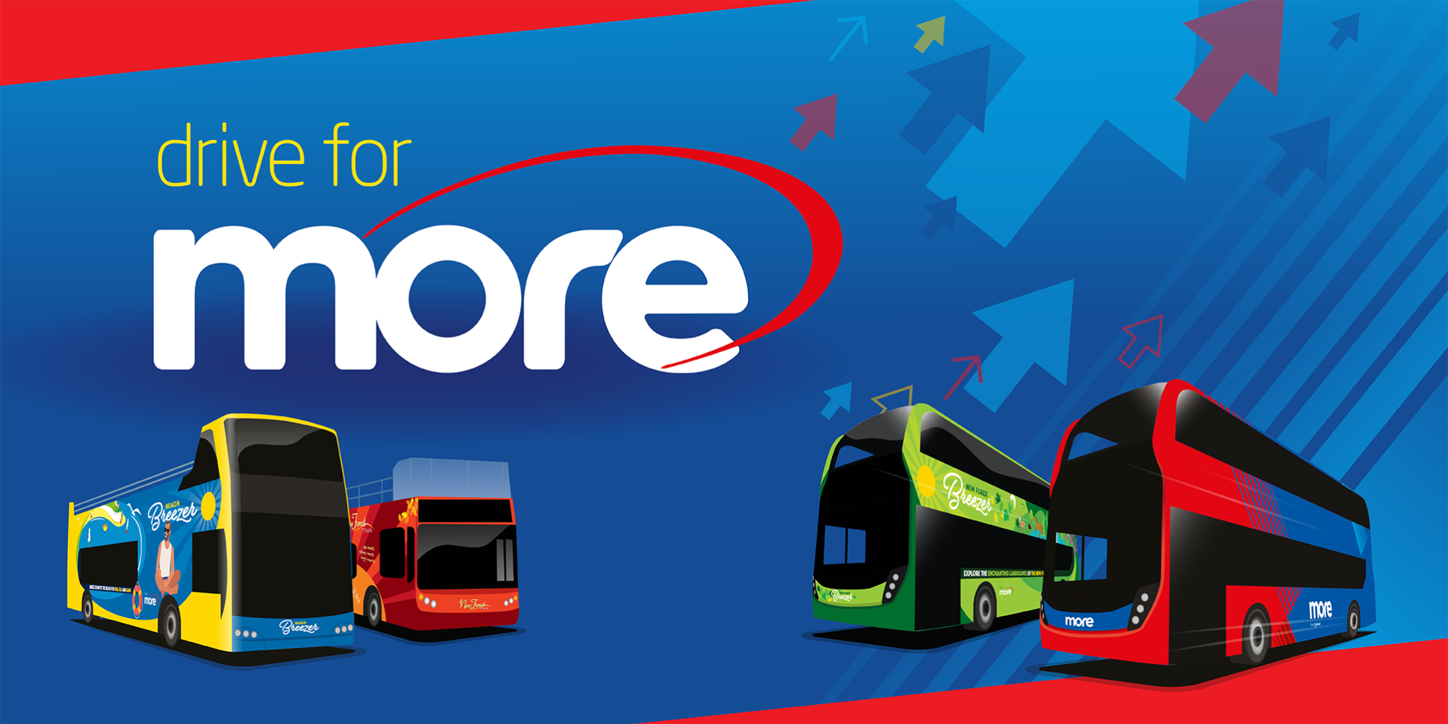 Drive for more with a selection of morebus vehicles