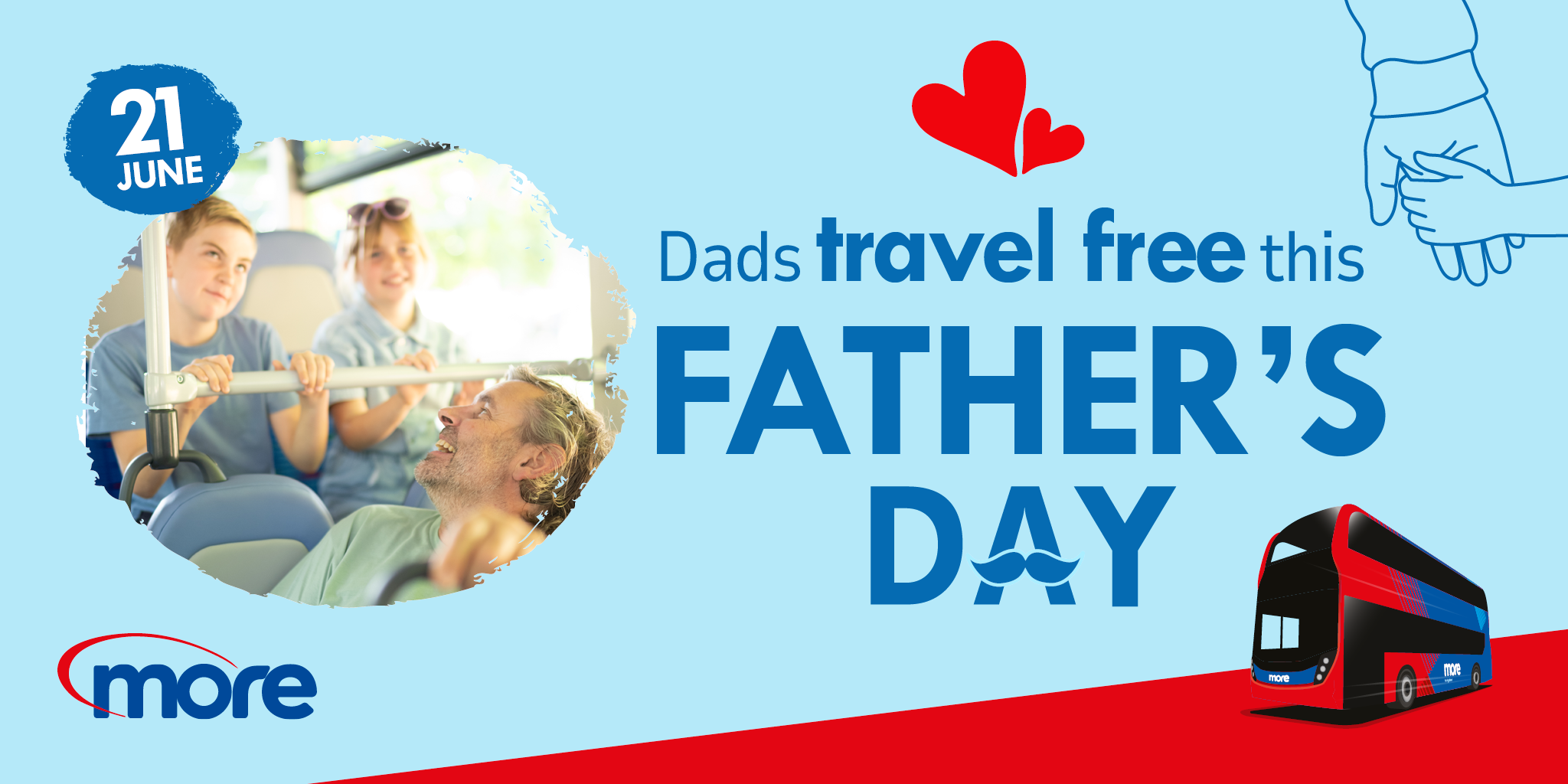 Dads travel free this Father's day
