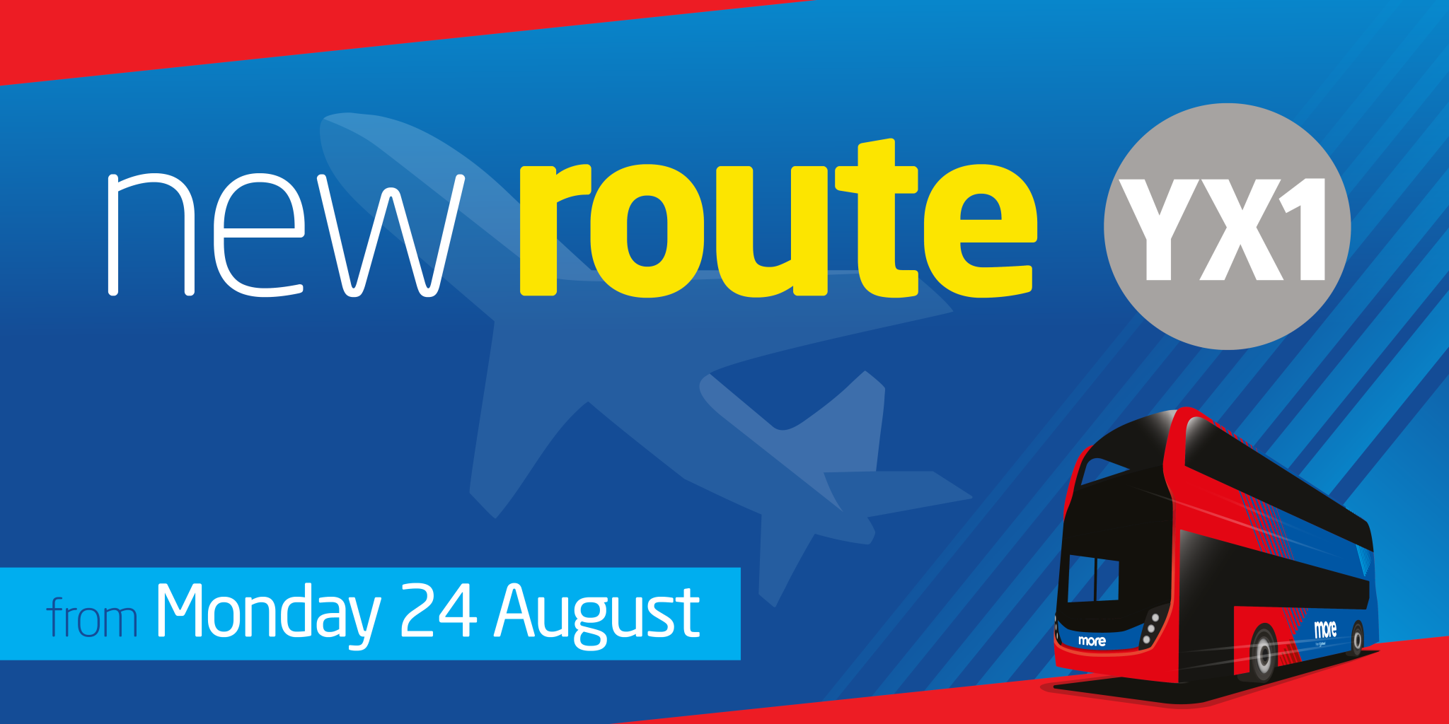 New route YX1 from Monday 24 August