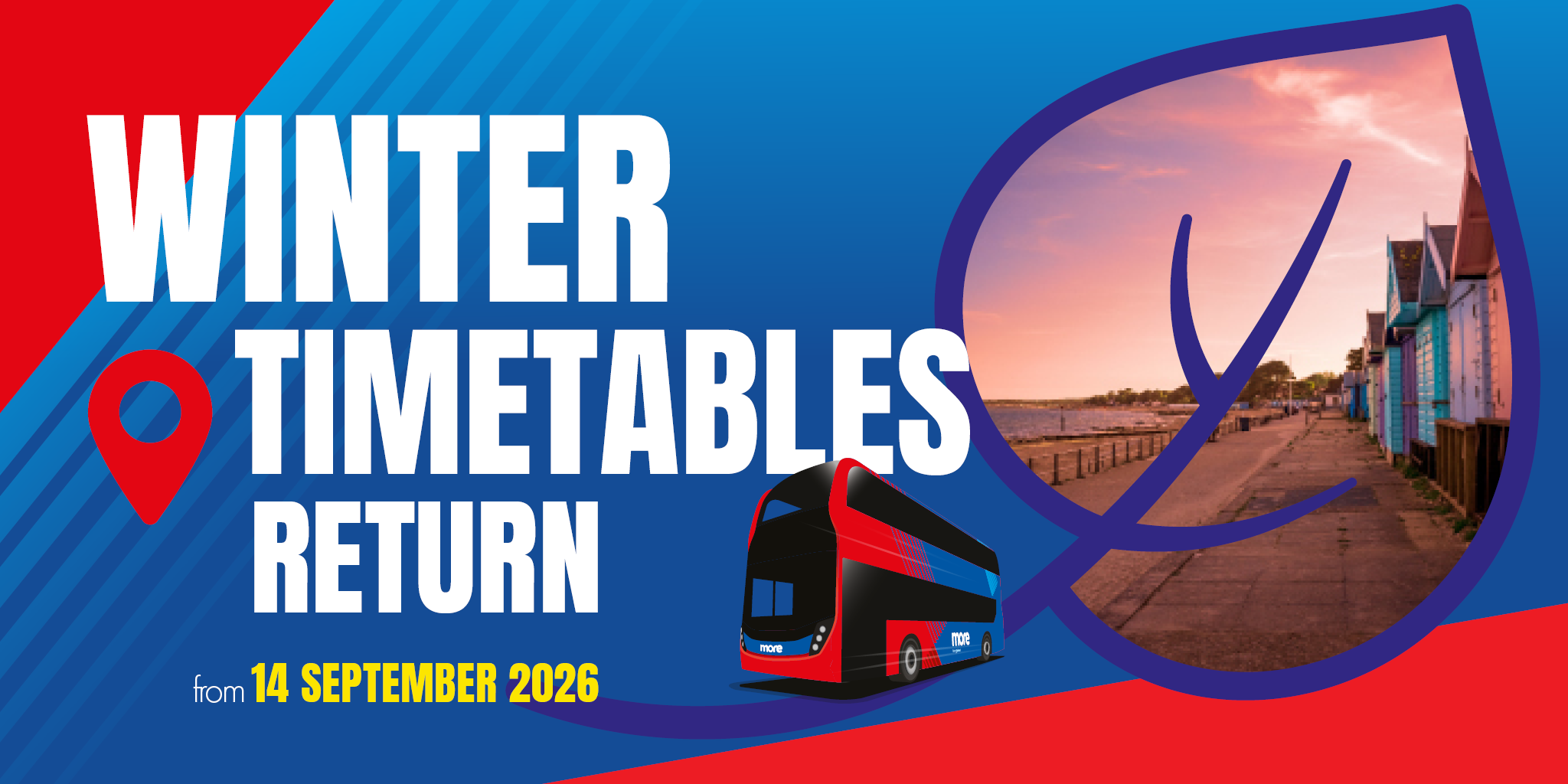 winter timetables return from Monday 14 September