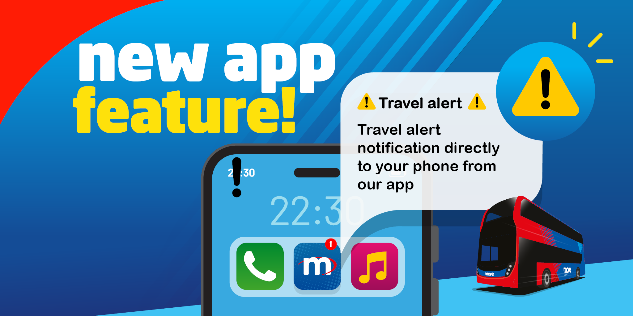 new app feature - phone with a travel alert coming out