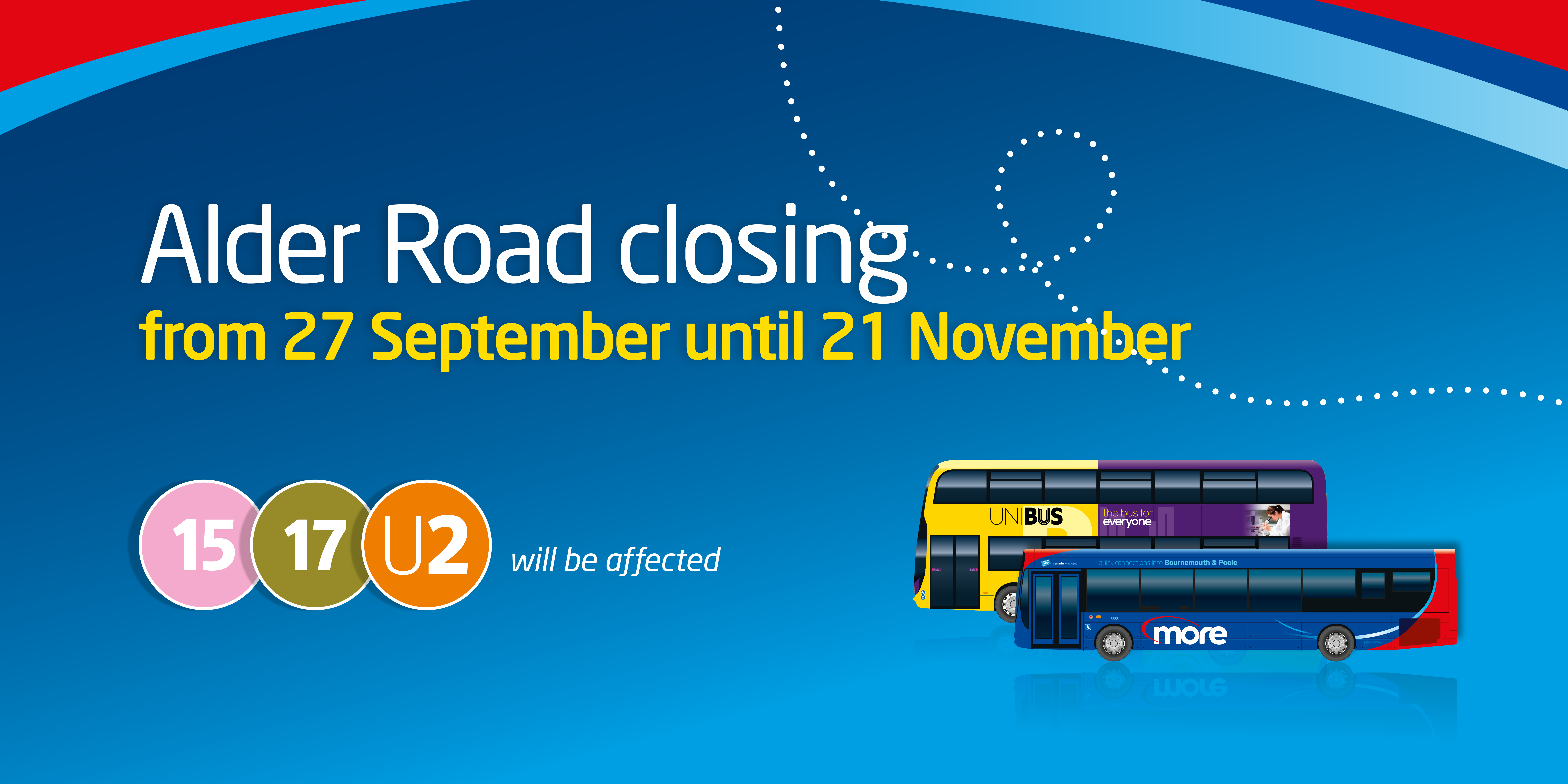 alder road closing from 27 september until 21 november