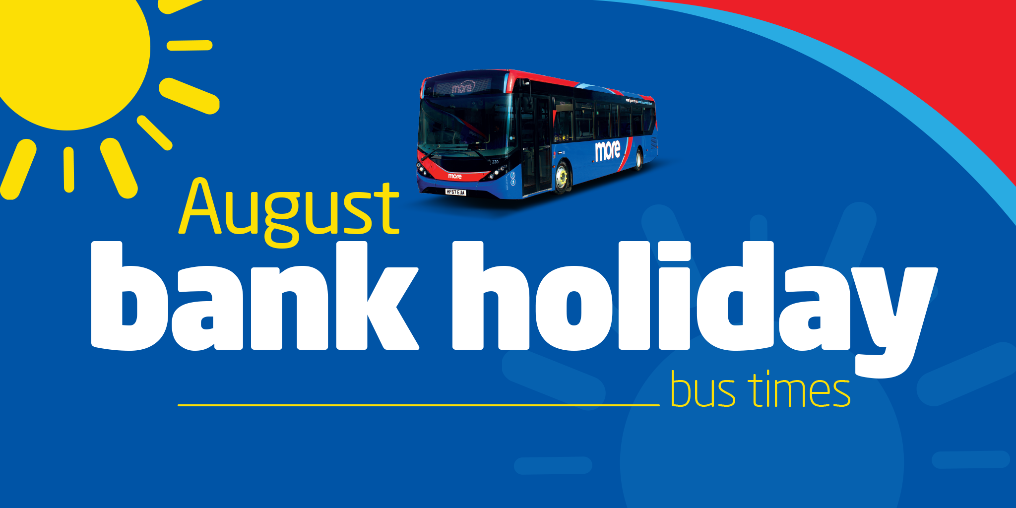 Bank Holiday bus times - 28 August