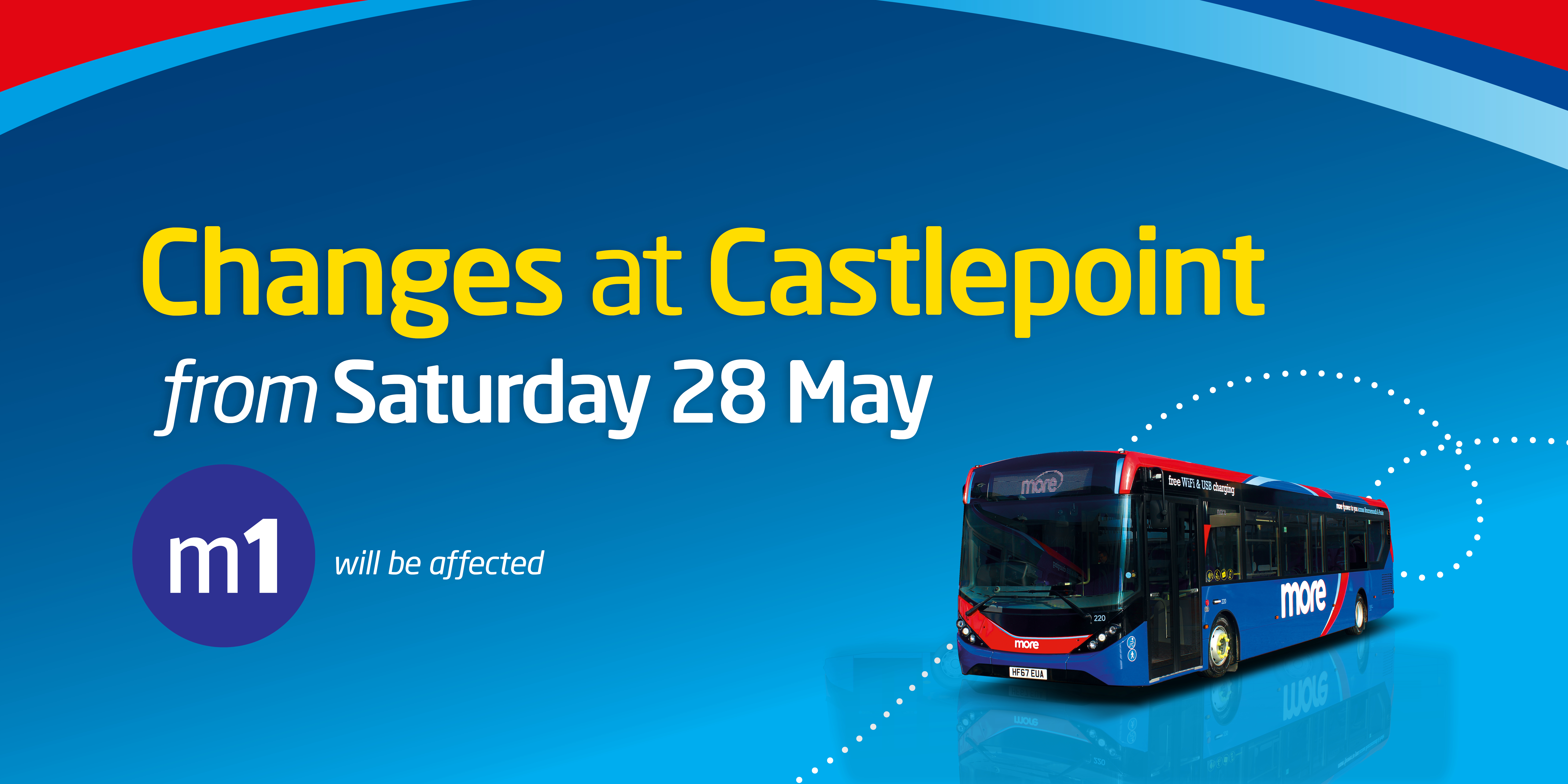 changes at castlepoint from saturday 28 may