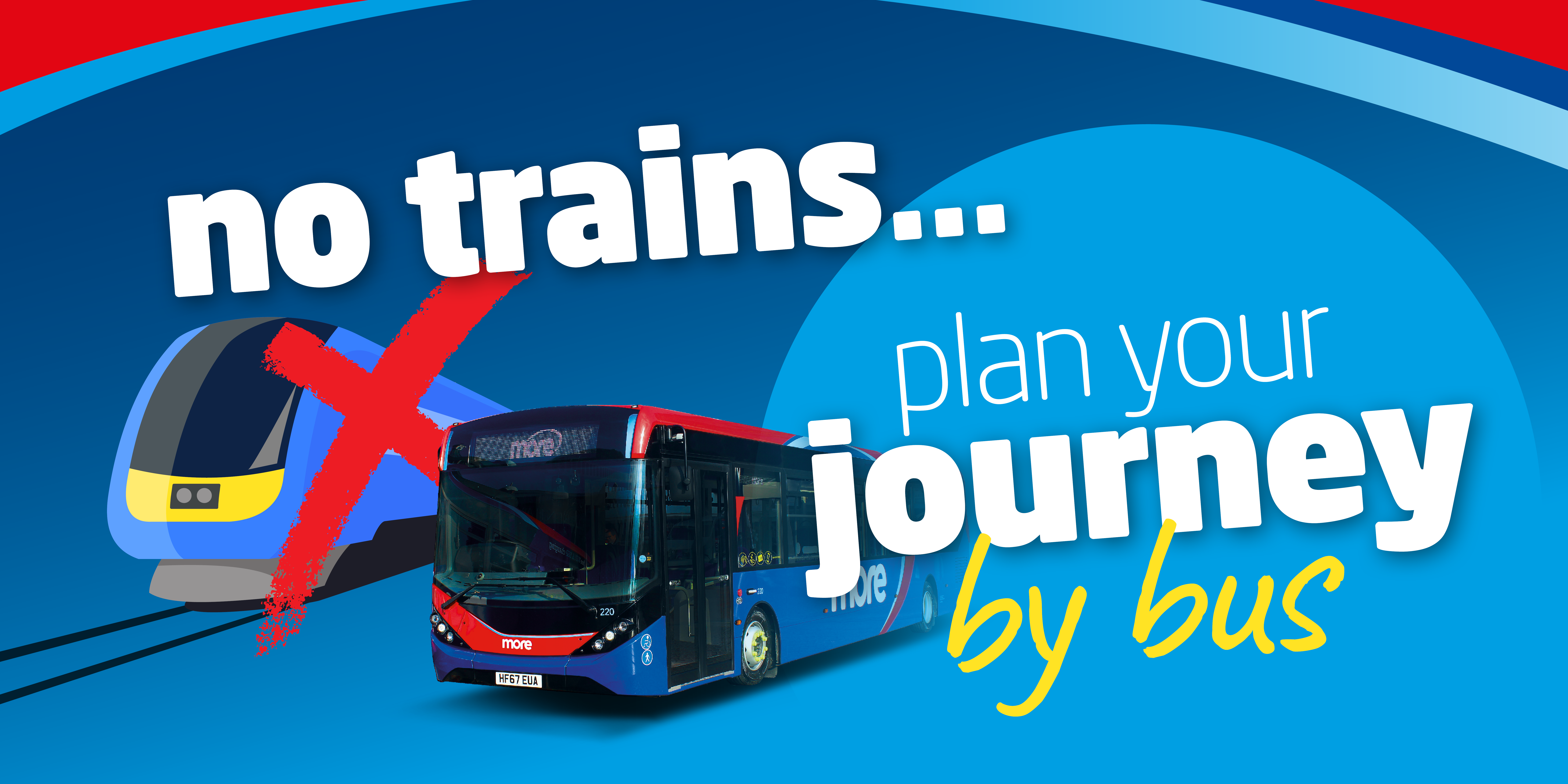 no trains...plan your journey by bus