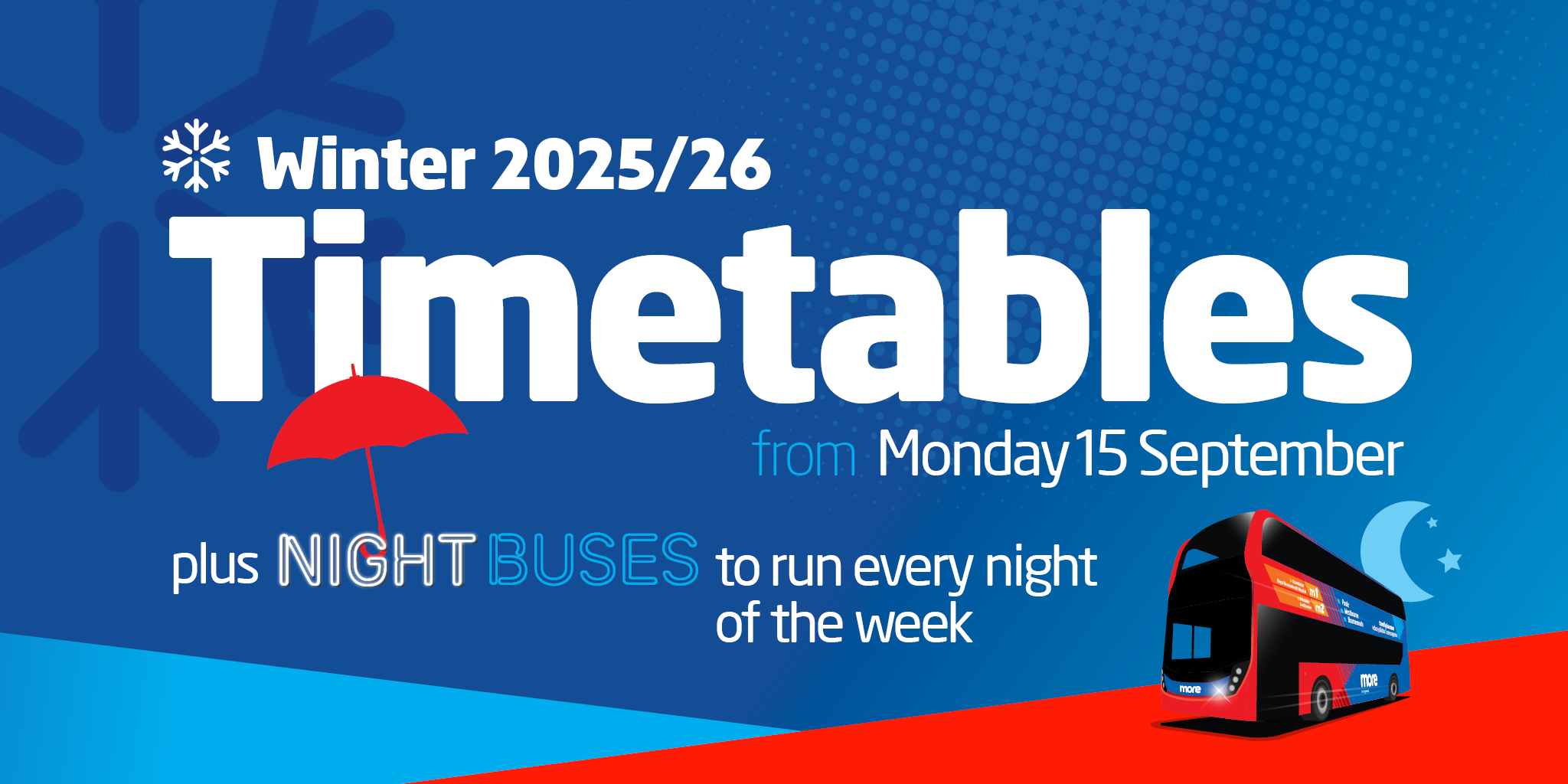 Winter Timetables from 15th September