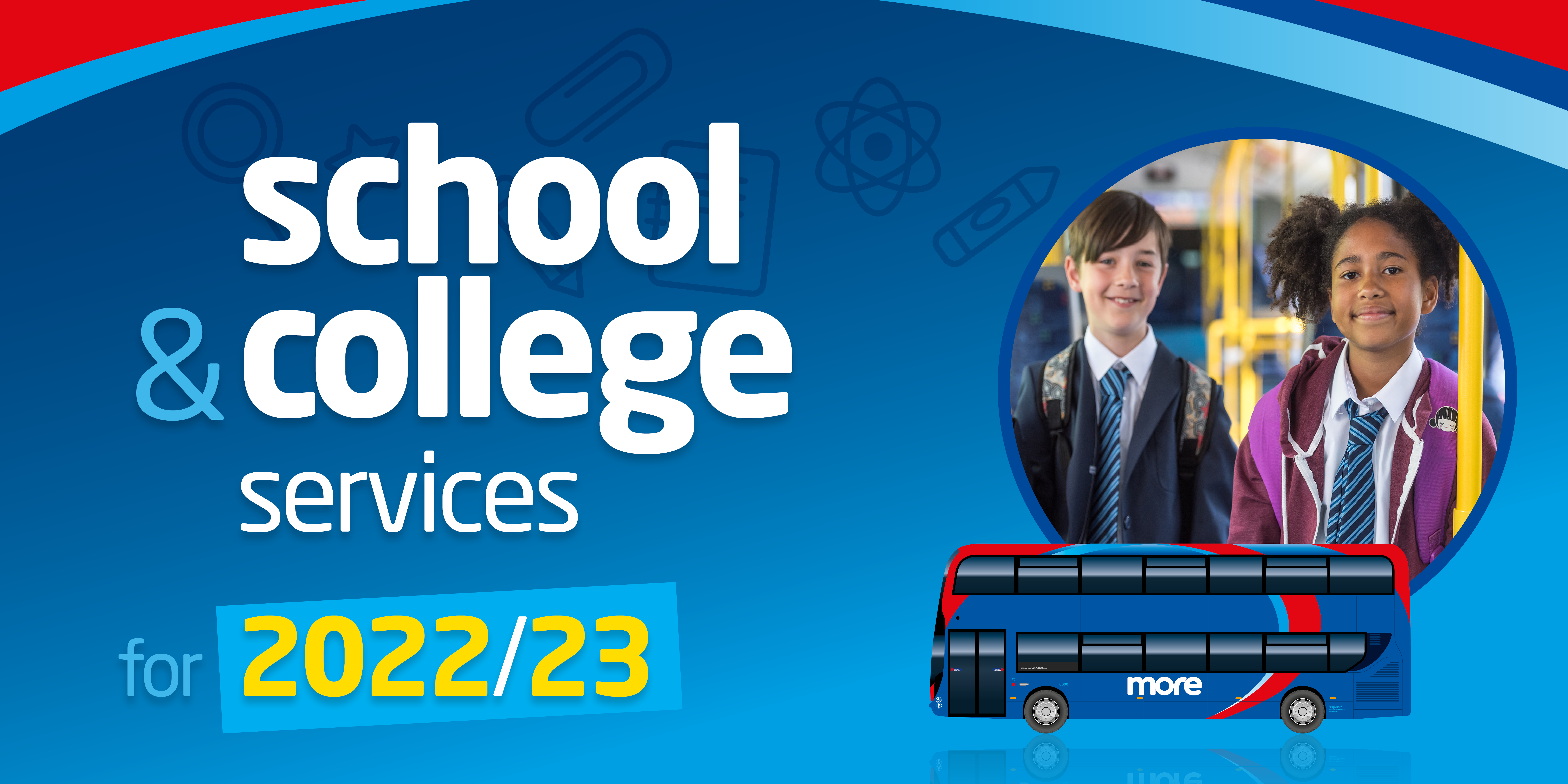 School and college service for 2022/23 advert for morebus